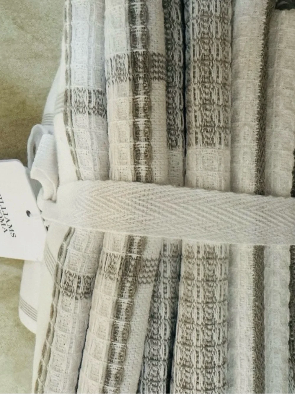Williams Sonoma  Waffle Weave Towels